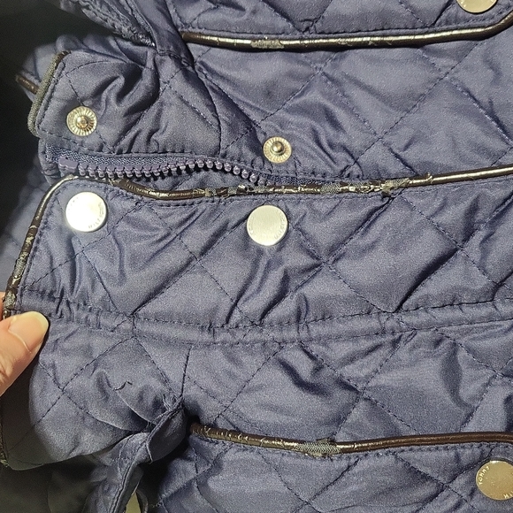 TOMMY HILFIGER Navy Blue Lightweight Quilted Hooded Puffer Jacket-Flawed - Picture 7 of 16